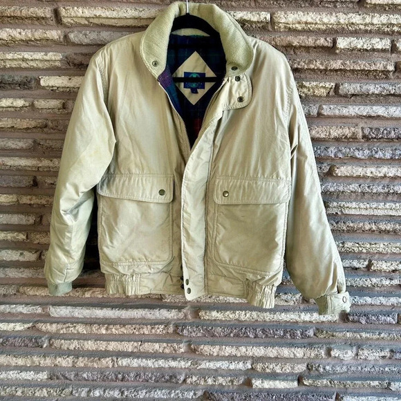 RC for Men Vintage Tan Bomber Jacket Size Medium - Picture 1 of 12